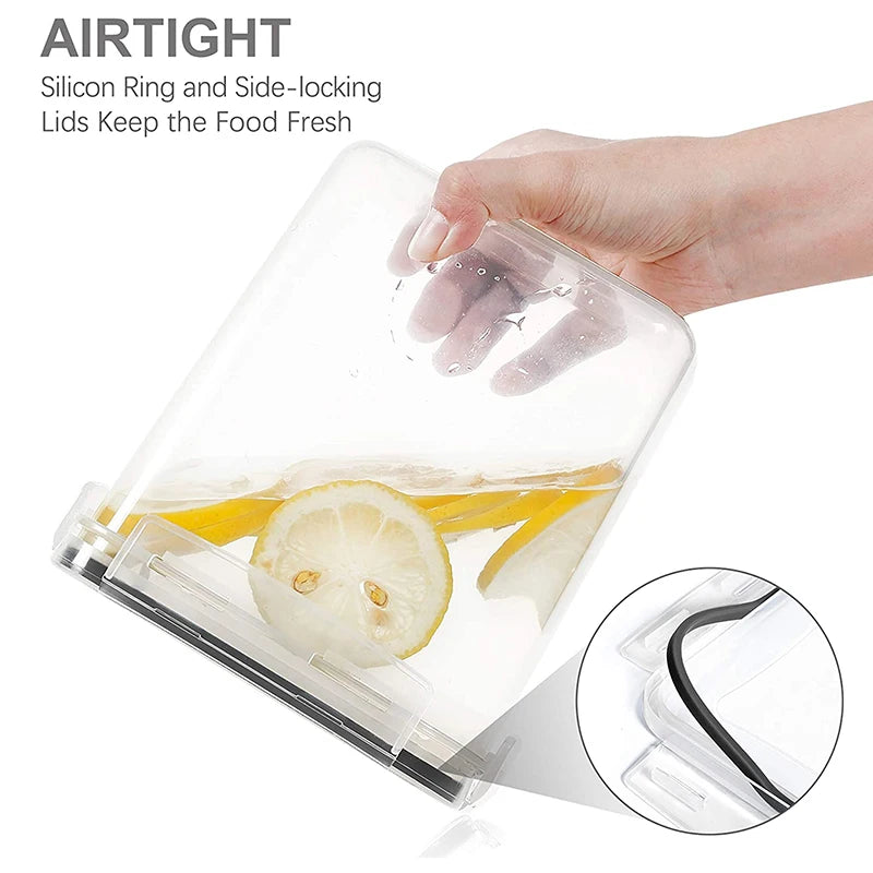 7 Pack Airtight Plastic Safe Food-grade BPA-free Recycle Eco-friendly PP Food Container Silicon Sealed Box