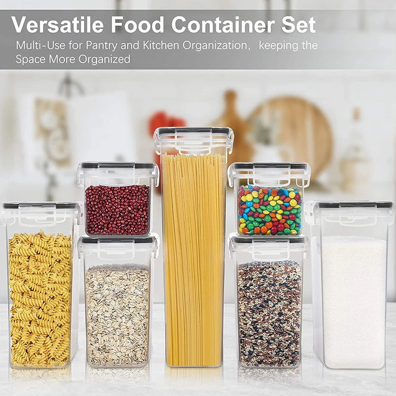 7 Pack Airtight Plastic Safe Food-grade BPA-free Recycle Eco-friendly PP Food Container Silicon Sealed Box