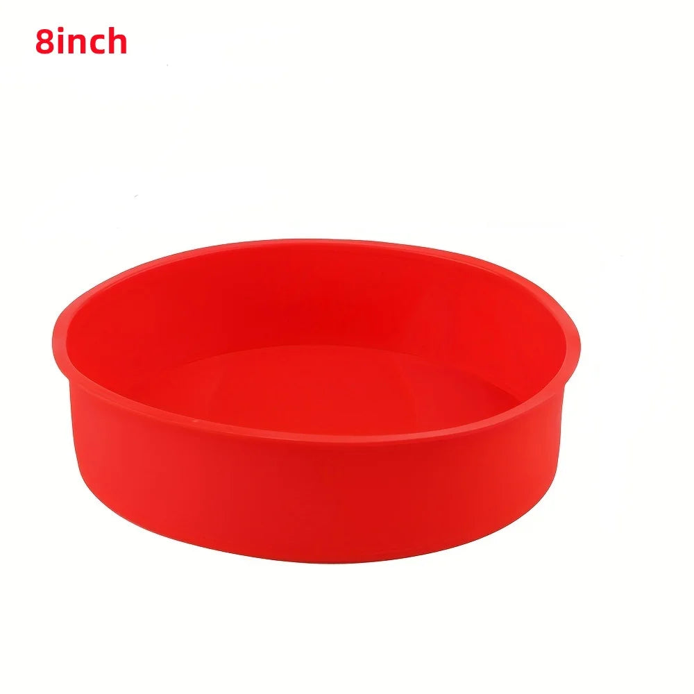 1/3/4pcs Cake Mold 4/6/8/10 inch Silicone Round Non-stick Tray Suitable for Kitchen Baking Cakes Reusable Kitchen Tools