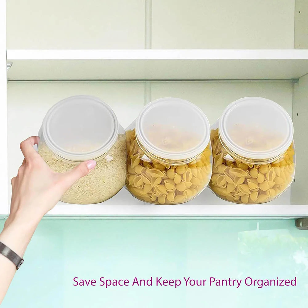 48oz Round Plastic Candy Jars with Lids for Candy Buffet,Kitchen & Office Desk,Plastic Jars with Lids for Candy,Cookies & Snacks