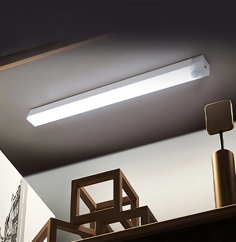 Under Cabinet Light Dimmable LED Motion Sensor Night Light USB Charging Magnetic Induction Lamp for Bedside Wardrobe Stairway