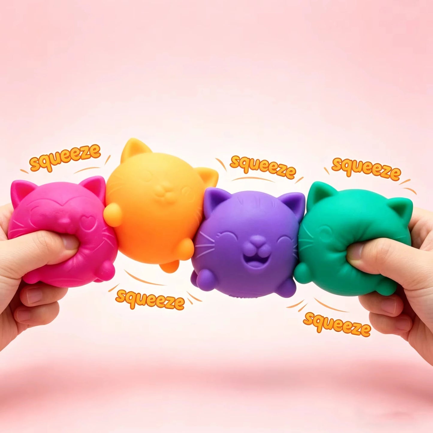 Schylling NEEDOH Cool Cat Squishy Toys Slow Rise Stress Relief Ball Sensory Fidget Toys for Adult Kids Anti-Anxiety Sensory Toys