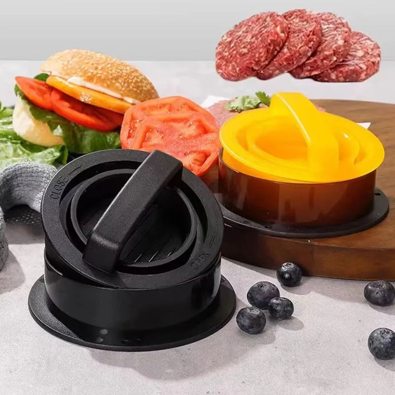 DIY Hamburger Maker Press Round Shape Non-Stick Chef Cutlets Hamburger Meat Beef Grill Burger Press Patty Maker Mold Fish