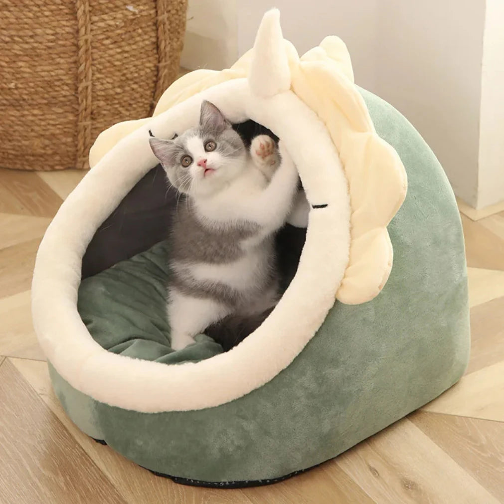 Deep Sleep Cat Bed Cartoon Pet Bed Foldable Removable Washable Pet Sleeping Bed for Small Dog Mat Bag Cave Cats Bed2025new
