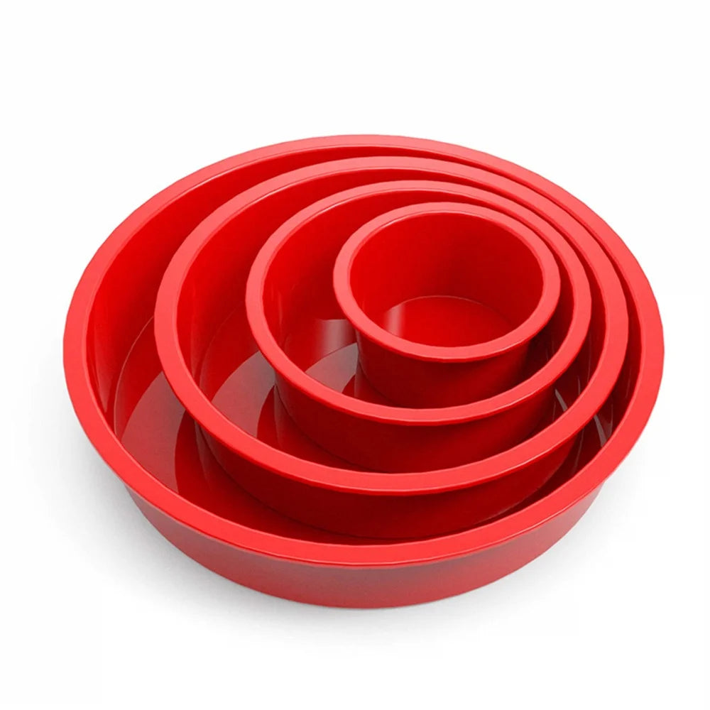 1/3/4pcs Cake Mold 4/6/8/10 inch Silicone Round Non-stick Tray Suitable for Kitchen Baking Cakes Reusable Kitchen Tools